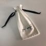 Custom Logo Printed Cotton Canvas Drawstring Gift Pouch Eco Cotton Bag