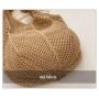 ZWY325 Daily Fashion Girls Cotton Knitting Bag Wholesale Vacation Beach Bag Eco-friendly Shopping Travel Simple Shoulder Bag