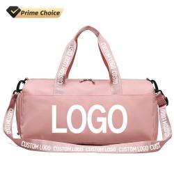 customized logo large capacity shoulder weekender overnight handbag waterproof travel gym duffle bags for women