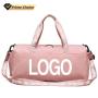 customized logo large capacity shoulder weekender overnight handbag waterproof travel gym duffle bags for women