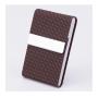 ZF364 Custom Logo Business Card Case Metal Credit Card Gift Box For Men Pu Leather Name Card Holder with Magnetic Shut