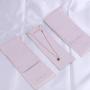 Custom Gold Logo Microfiber Jewelry Necklace Packing Pendant Pouch Luxury Purple Suede Microfiber Envelope Jewelry Bag