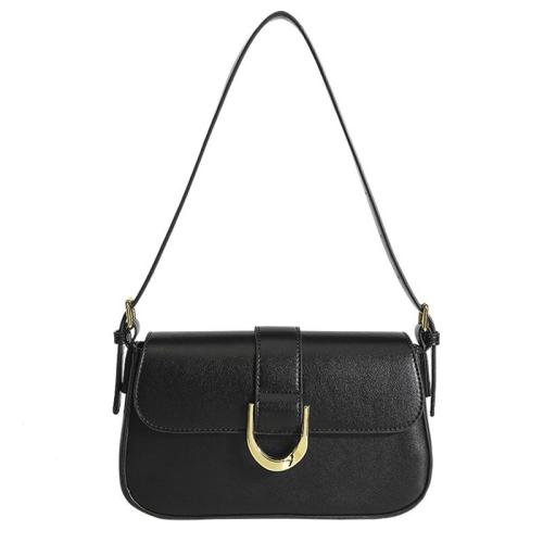 HR258 New Niche Young Ladies Underarm Bag PU Leather Retro Horseshoe Buckle Messenger Bag Luxury Fashion Versatile Shoulder Bag