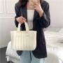 Custom Luxury Stripe Wadding Designer Tote Bag Fashion Handbags Big Hand Bags Ladies Nylon Shopping Bag for Women