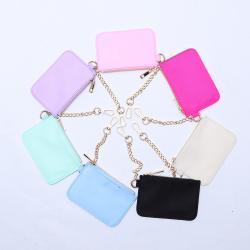Waterproof Nylon Mini Keychain Wallet Coin Purses 8 Colors Change Card Holder Pocket Women Men Wallet Keychain Coin Purse