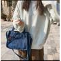 HR420 Women's Exquisite Washed Denim Bag Ins Artistic Style Personalized Crossbody Tote Bag Creative Handheld Small Shoulder Bag