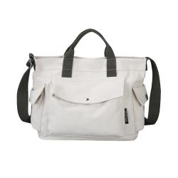 ZX009 New Style Handbag Youth Student Bag Canvas Crossbody Tote With Inside Pocket Single Shoulder Purse Bag for Women and Men
