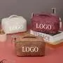 travel storage large capacity wide-open makeup bag pouch waterproof pu leather customized toiletry cosmetic bags for women