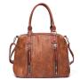 OEM ODM 2024 Wholesale Vegan Leather Purses And Handbags With Stylish Zippers Design For Trendy Women