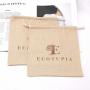 Hot Sale Natural Cotton Canvas Sachet Shopping Bag Custom Logo Printed Cotton Double String Dust Packaging Canvas Pouch