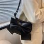 taschen New Fashionable Designer Women's Bags Custom Bow Pu Leather One-shoulder Underarm Bag Pure Color Cross Body Bucket Bag