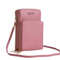 KBW061 Hot Sale Large Capacity Solid Color Fashionable Simple Shoulder Bag Touch Screen Cross-body Women's Mobile Phone Bag