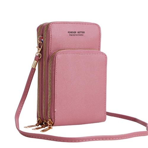 KBW061 Hot Sale Large Capacity Solid Color Fashionable Simple Shoulder Bag Touch Screen Cross-body Women's Mobile Phone Bag