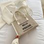 New Fashion One Shoulder Underarm Bag Women Summer Canvas Bag 2022 Large Capacity Special Large Bag Letter