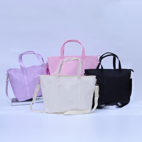 Keymay Free Sample Woman Large Beach Shopping Bag Shoulder Handbag Waterproof Nylon Tote Bags For College