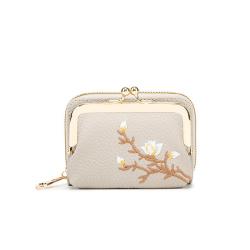 HR164 New Trend Mini Students Coin Purse PU Flower Fashion Crowd Small Wallet Women's Art Lock Clasp Organ Card Billfold