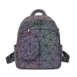 Wholesale Custom Holographic Reflective Bag Wallet Clutch Set Geometric Luminous Purses and Handbags women Backpacks