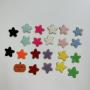 Custom Letter Pattern Patches Christmas Chenille Patches Heart Smile Flight Lightening Palm Tree Rainbow Self-adhesive Stickers