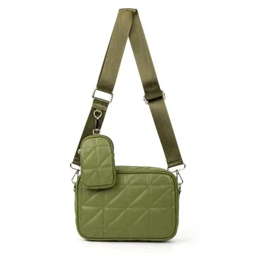 2024 Custom Embroidery Leather Cross Body Bag For Women Fashion With Pouch Purse