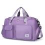 Large capacity portable fitness shoulder independent shoe compartment yoga travel bag