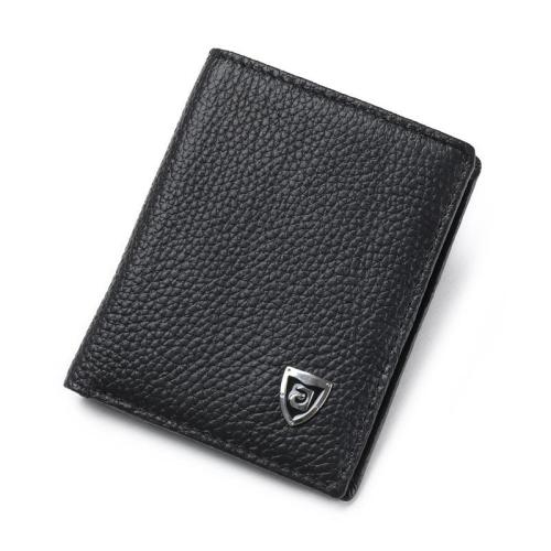 OEM184 Men Wallets Thin Name Engraving Genuine Leather MINI Men Purse ID Card Holder Classic High Quality Men Wallets