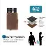 Automatic Smart Wallet Aluminum Card Holder PU leather Money Clip Credit Business Wallet RFID Blocking Credit Card Holder Wallet