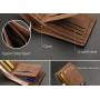 ZR942 Men's Short Wallet Retro Pu Leather Wallet Horizontal Square ID Card Holder Purse Business Coin Wallet Father's Day Gift