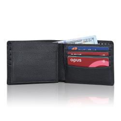 Custom Logo Rfid Blocking Leather Purses For Men Classic Flap Wallet Men