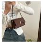 2024 New Lock Simple Fashion Large-Capacity Underarm Bag Portable Single Handle Square Tassel Candy Color Zipper Closure Chain