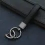 Wholesale Full Grain Genuine Leather Keychain Custom Mini Key Holder Real Leather Car Key Ring Holder