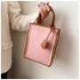 Fashion Female Women DIY Manual Small Square Handbags China Wholesale PU Womens Bags 2021 Hand-stitched Bags for Ladies