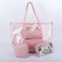 Keymay New Design RTS Stock 10 Colors women Waterproof Large Plastic Colored Clear PVC Handbags Large Beach Bag PVC Tote Bag