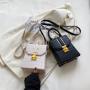 2022 New Korean Versatile One Shoulder Crossbody Fashion Small Square Bag Vintage Bag Women
