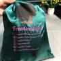 Large Green White Silk Satin Shoes Dust Drawstring Pouch