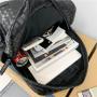 New PU Leather Geometric Diamond Grid Backpack Business Casual Men Luxury Mens Bags Fashion Trend Travel Computer Bag Laptop