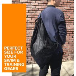 Gelory Best Sale Large Mesh Swim Drawstring Sling Bag Swimming Gym Beach Drawstring Bag with pockets