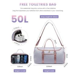 LOVEVOOK wholesale quilted carry on bags 2pc travel organizer bag set custom women travelling gym weekender luggage travel bag
