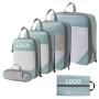 custom printing portable 7 piece waterproof travel essentials accessories luggage suitcase organizer bag set  packing cubes