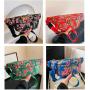HR734 Unisex New Design Outdoor Waist Bag Flowers One Shoulder Crossbody Bag Riding Waistpack Nylon Waterproof Chest Phone Bag
