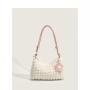 Wholesale New Style Bohemian Leather Tote Bags for Women Portable with Floral Decoration and Thread Pattern Low MOQ