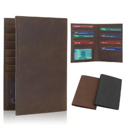 Custom Genuine Leather Slim Card Case Personalised Wallet Rfid Blocking Bank Visa Card Holder PU Leather Credit Card Case