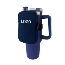 Custom Adjustable Handheld Wrist Storage Bag For Sport Gym Cup Accessories Neoprene Water Bottle Pouch For 40oz/30oz Tumbler