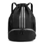 Sports Drawstring Backpack Portable Fitness Yoga Swimming Bags Large Capacity Double Compartment Basketball Backpack