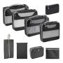 Personalized Luxury Clothes Storage Bag 8 Set Packing Cubes Luggage Packing Organizers for Travel Accessories