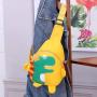 Korean Fashion Anti-Lost Backpack for Kids Cute Cartoon Small Dinosaur Schoolbag Single Strap Portable Chain Decoration Students