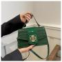 Fashion ladies luxury exquisite small square bag retro lock crocodile pattern handbag crossbody bag Shoulder bag