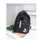 Student Backpack Street Trend Oxford Cloth Multifunctional Schoolbag Large Capacity Portable Leaf Design Fashionable