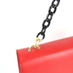 China Supplier Red Leather Women's Handbag Gradual Color Chain Shoulder Bags Flap Under Arm Bags