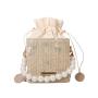 Pearl Chain Women Fashion Handbags Braid Bucket Handbags Brands China Shoulder Bags Drawstring Printing Wholesale Women Handbags