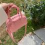 2024 NEW Summer Pink Leather Boston Bags Women Handbags Ladies Fashion Shoulder Sling Cross Body Bag Women Handbag Wholesale